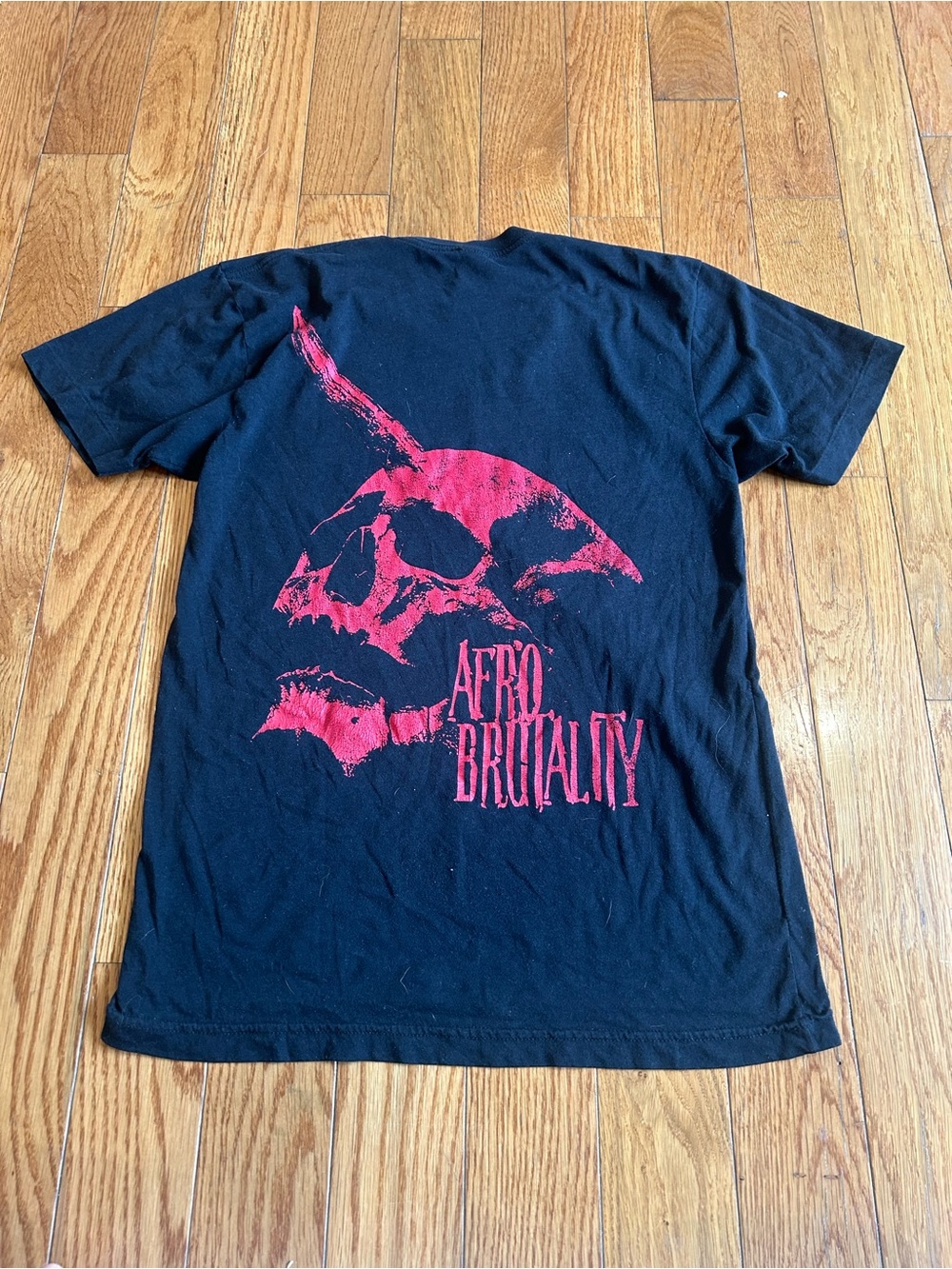 Skillicorn Afro Brutality T-Shirt Mens Medium Black Red Graphic Band Tee - Picture 2 of 10